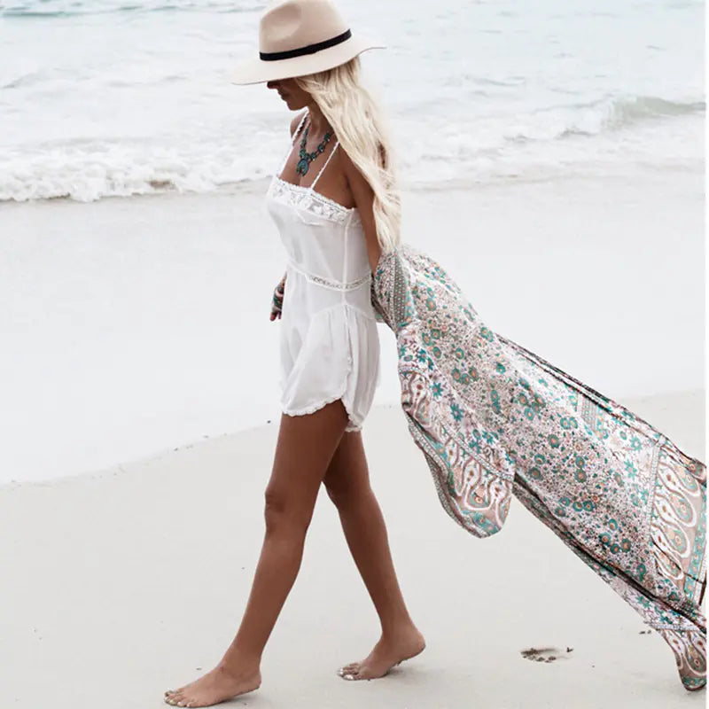 Plus Size Chiffon Beach Cover-Up Dress for Women
