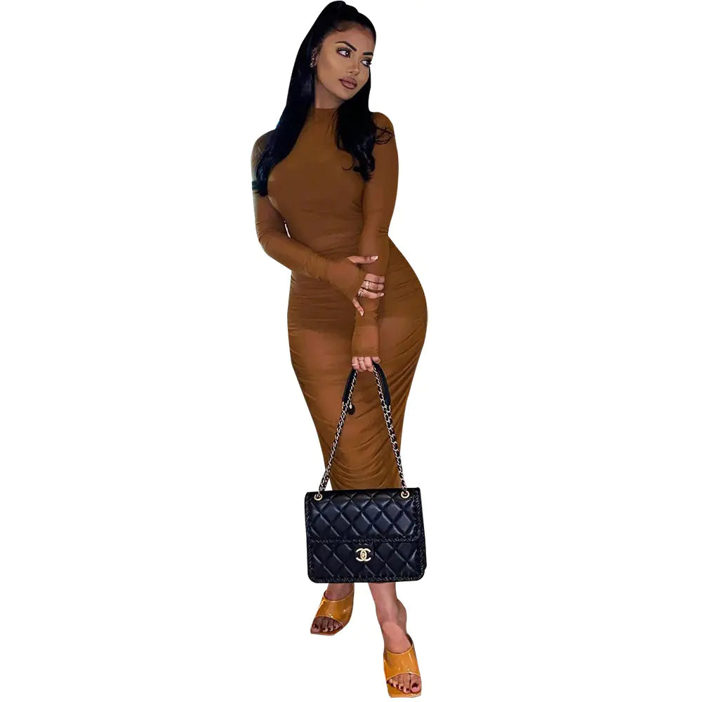 Plus Size Mesh Beach Dress for Women