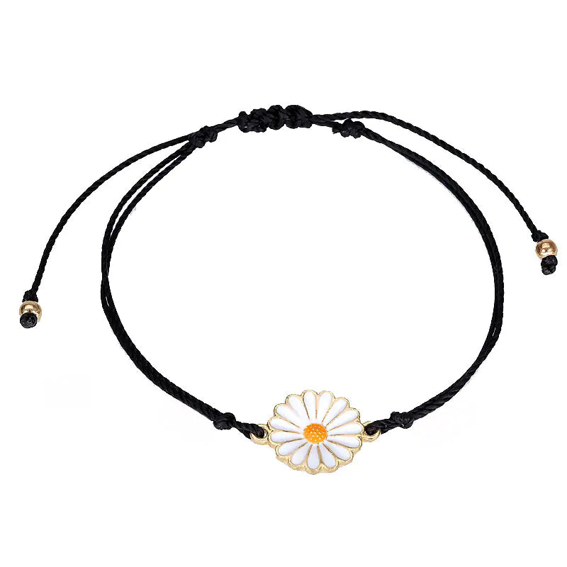 Waterproof Daisy Bracelet - Handmade Sunflower Beach Jewelry