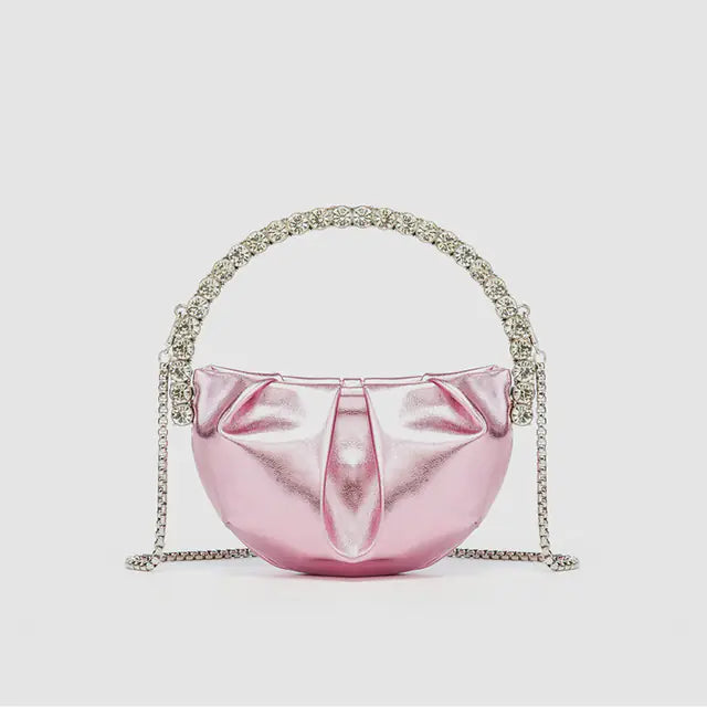 Luxury Round Clutch Handbag for Evening Events