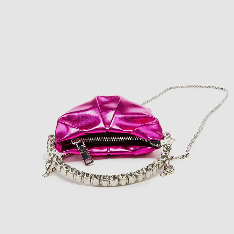 Luxury Round Clutch Handbag for Evening Events