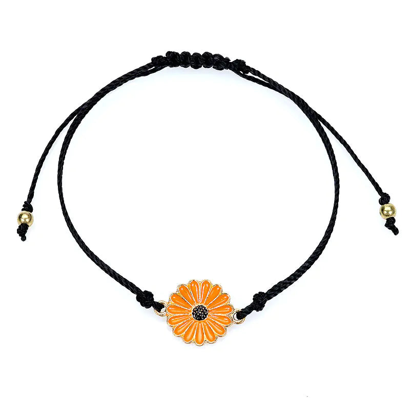 Waterproof Daisy Bracelet - Handmade Sunflower Beach Jewelry