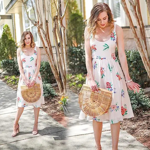 Stylish Bamboo Woven Handbag for Beach and Outdoor