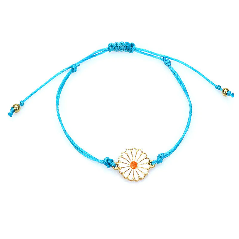 Waterproof Daisy Bracelet - Handmade Sunflower Beach Jewelry