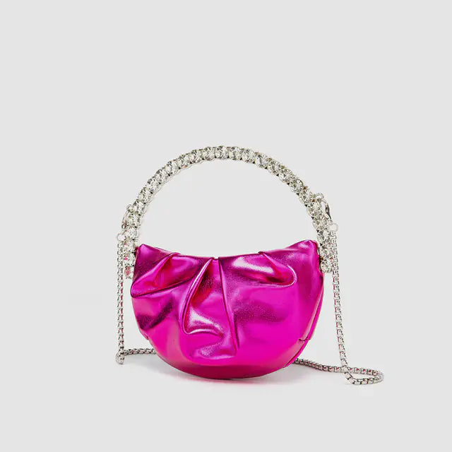 Luxury Round Clutch Handbag for Evening Events