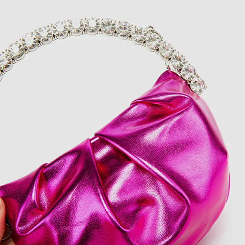 Luxury Round Clutch Handbag for Evening Events
