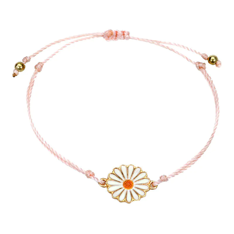 Waterproof Daisy Bracelet - Handmade Sunflower Beach Jewelry
