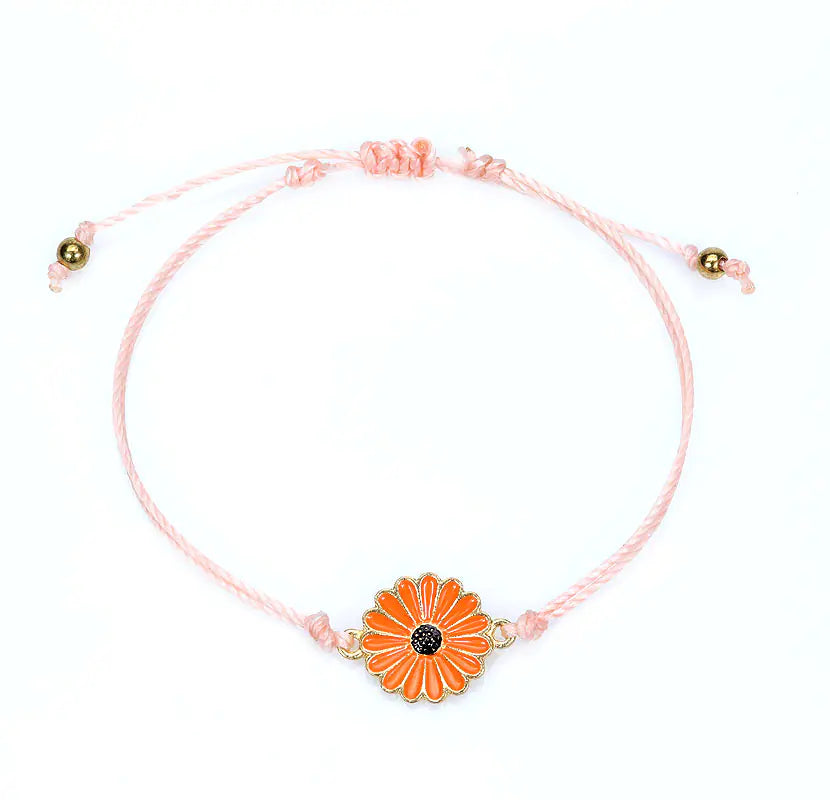 Waterproof Daisy Bracelet - Handmade Sunflower Beach Jewelry
