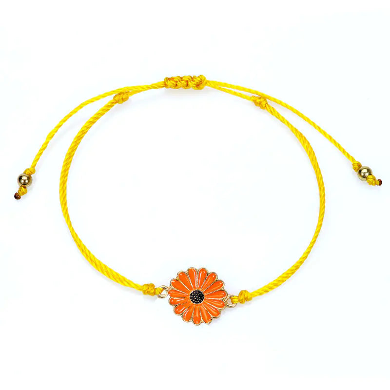 Waterproof Daisy Bracelet - Handmade Sunflower Beach Jewelry