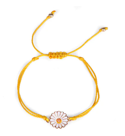 Waterproof Daisy Bracelet - Handmade Sunflower Beach Jewelry