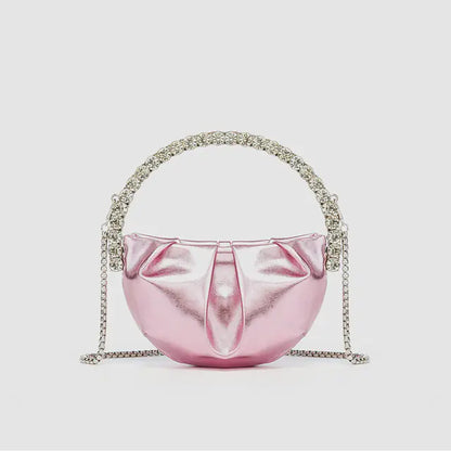 Luxury Round Clutch Handbag for Evening Events