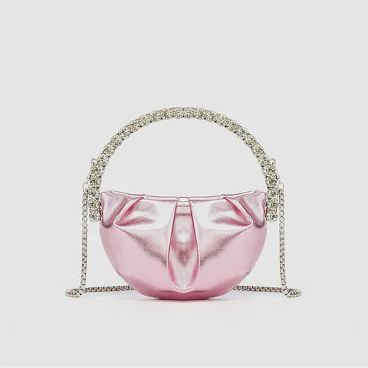 Luxury Round Clutch Handbag for Evening Events