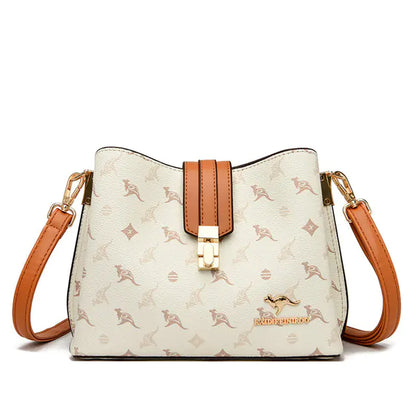 Luxury Cowhide Leather Handbag - Large Capacity Tote
