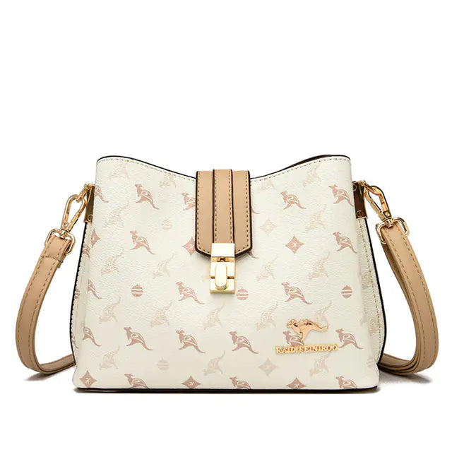 Luxury Cowhide Leather Handbag - Large Capacity Tote
