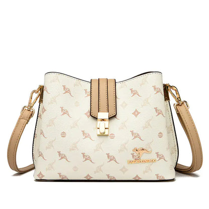 Luxury Cowhide Leather Handbag - Large Capacity Tote