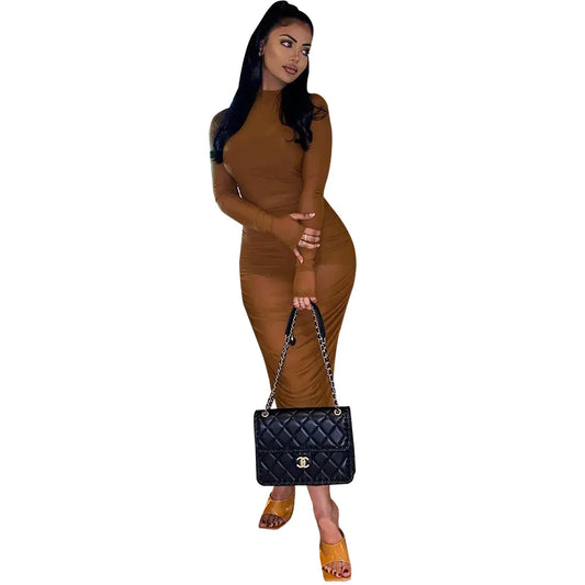 Plus Size Mesh Beach Dress for Women