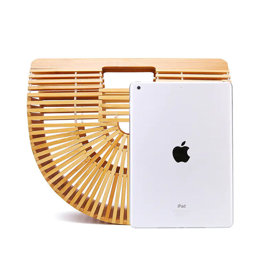 Stylish Bamboo Woven Handbag for Beach and Outdoor