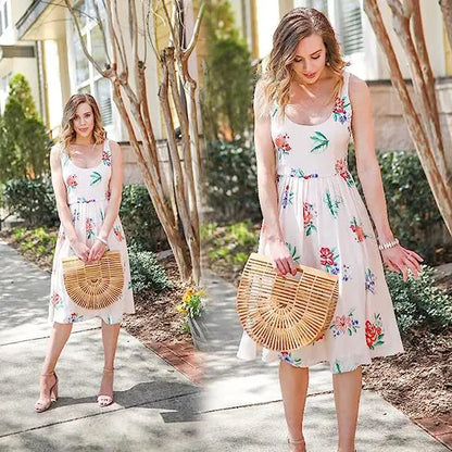Stylish Bamboo Woven Handbag for Beach and Outdoor