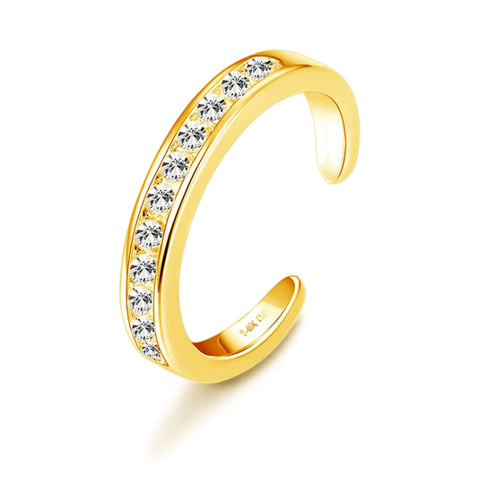 Sundurich 14K Gold Filled Toe Rings for Women Adjustable Toe Ring gold Flower CZ Celtic Knot Comfort-Fit Open Toe Rings Beach Foot Jewelry for Summer b