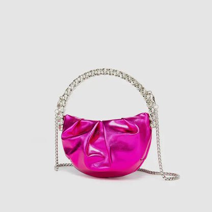 Luxury Round Clutch Handbag for Evening Events