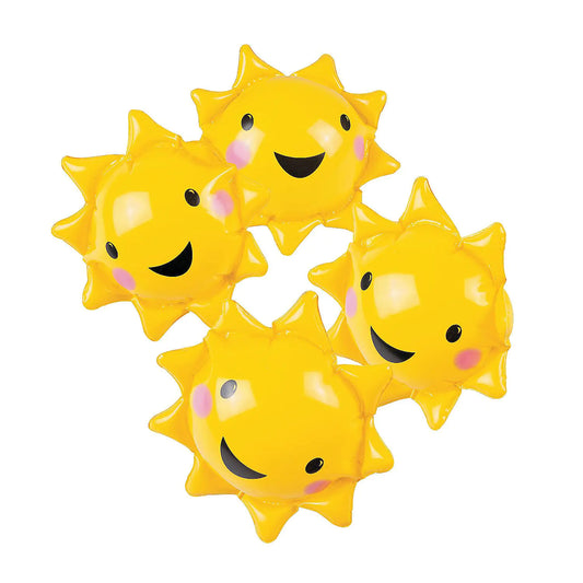 Fun Express - Mini You are My Sunshine Beach Balls for Birthday - Toys - Inflates - Beach Balls - Birthday - 12 Pieces