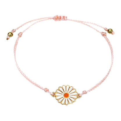 Waterproof Daisy Bracelet - Handmade Sunflower Beach Jewelry